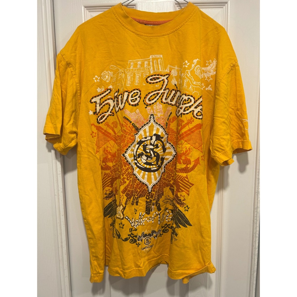 Sive Jungle Vintage Y2K T-Shirt Mens XL Yellow Graphic Skater Grunge